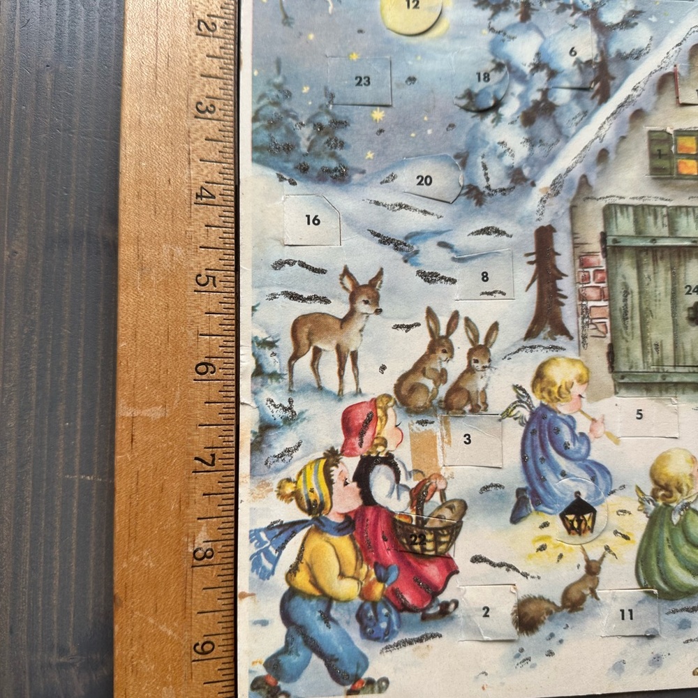 Vintage paper Christmas advent calendar - Picture 2 of 11